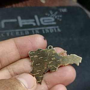 golden pendant laser cutting sample